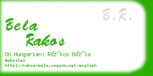 bela rakos business card